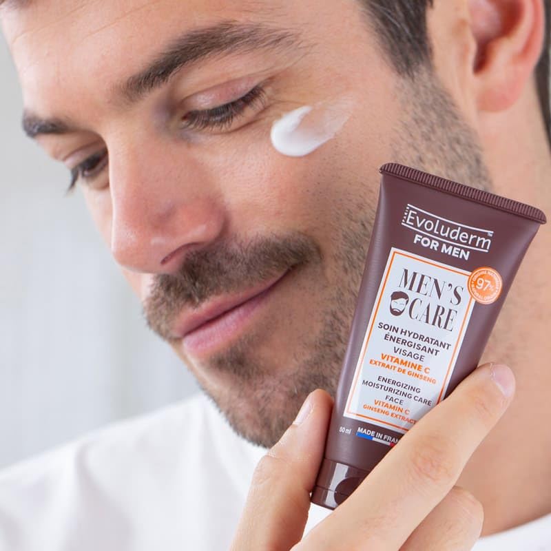EVOLUDERM - Coffret Soin Visage Homme - 3 produits - Ingrédients d'Origine Naturelle - Végan - Idées Cadeaux Homme, Noël, Fête des Pères, Anniversaire, Saint Valentin