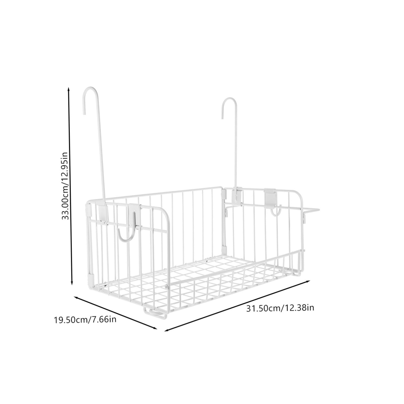 SOLUSTRE Wall Basket Hanging Storage Organizer Wire Basket for Bathroom and Kitchen Multi Purpose Sundries Holder Water Resistant and Sturdy Design for Towels