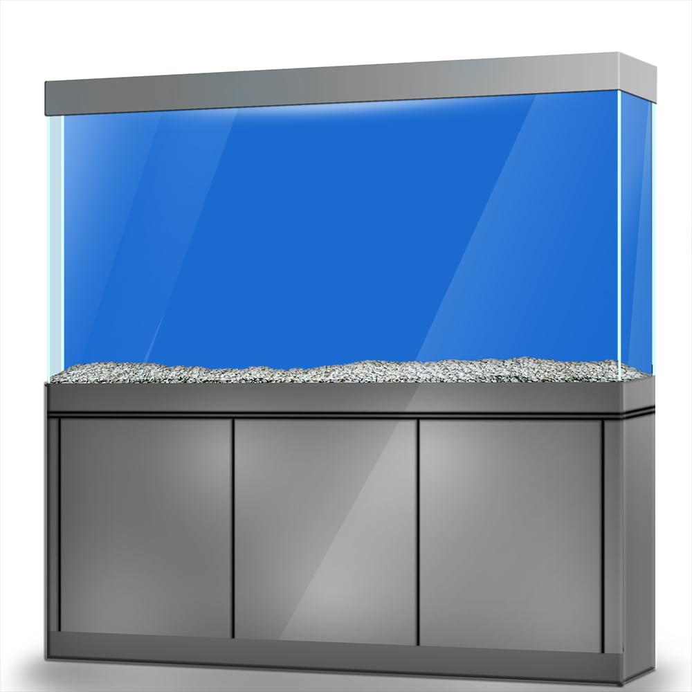 LYYAB Blue Aquarium Background Stickers - Fish Tank Reptile Terrarium Decor 240 x 60 cm / (94.4x23.6 inches)