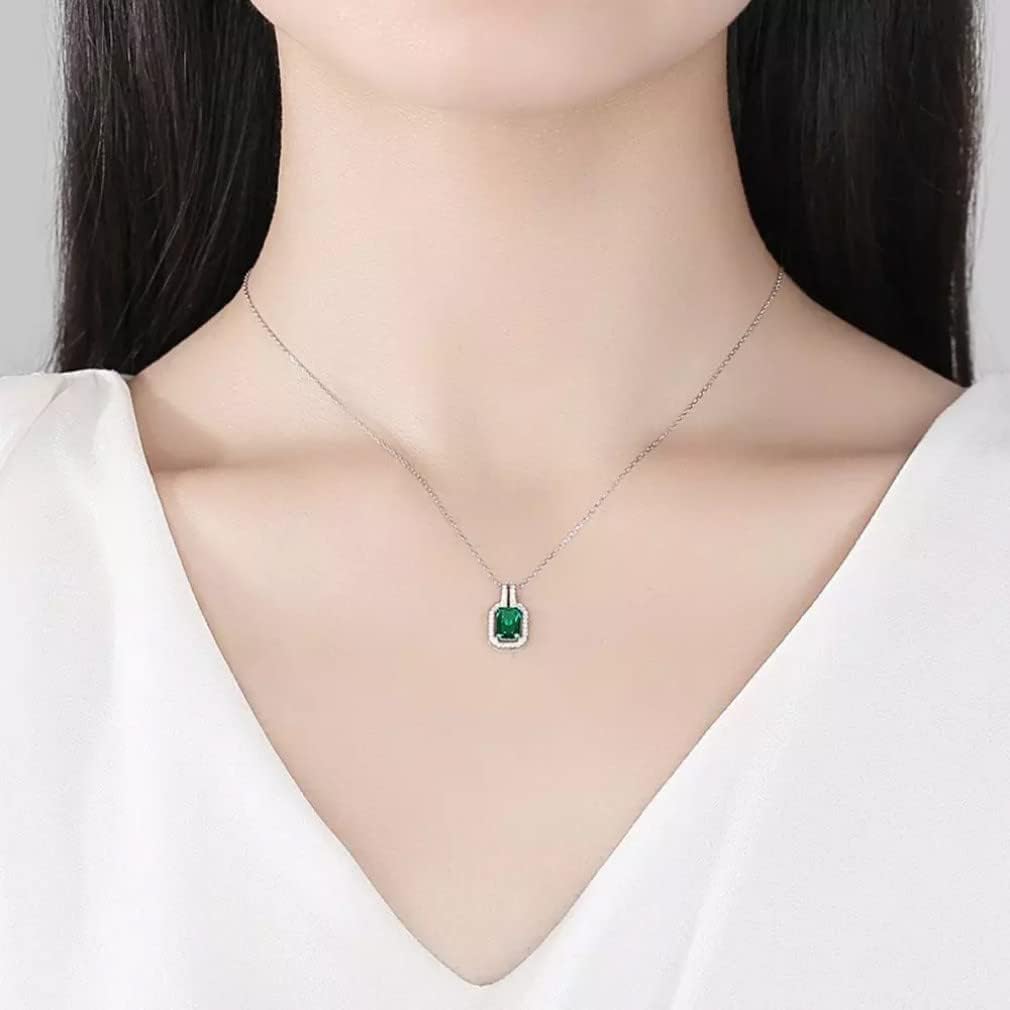 Naszyjnik z kamieniami szlachetnymi dla kobiet randki ślubne 925 Sterling Silver Link Chain Jewelry