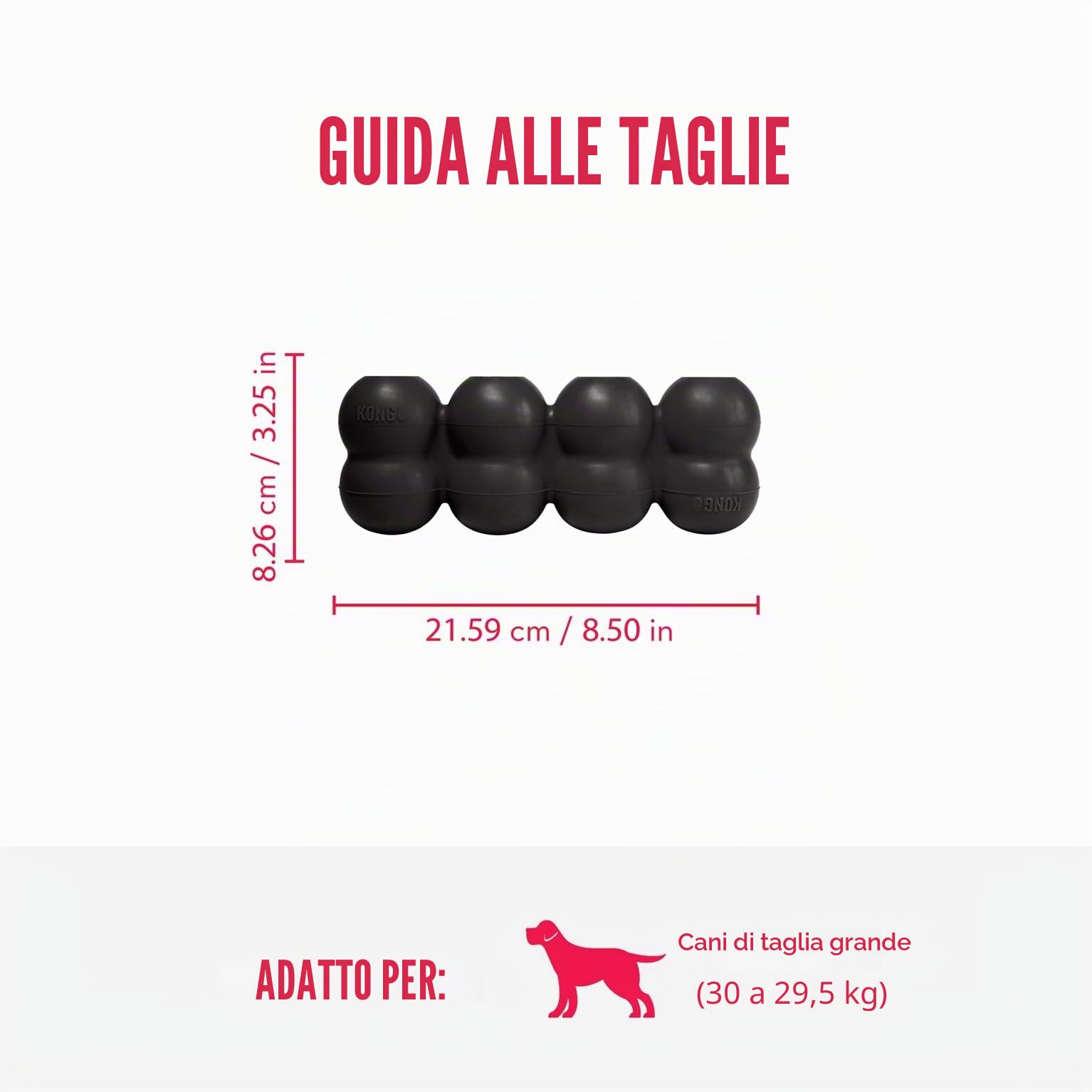 KONG Extreme Goodie Ribbon - Giocattolo Per Cani In Gomma Naturale Riempito - Per Cani Di Taglia Grande