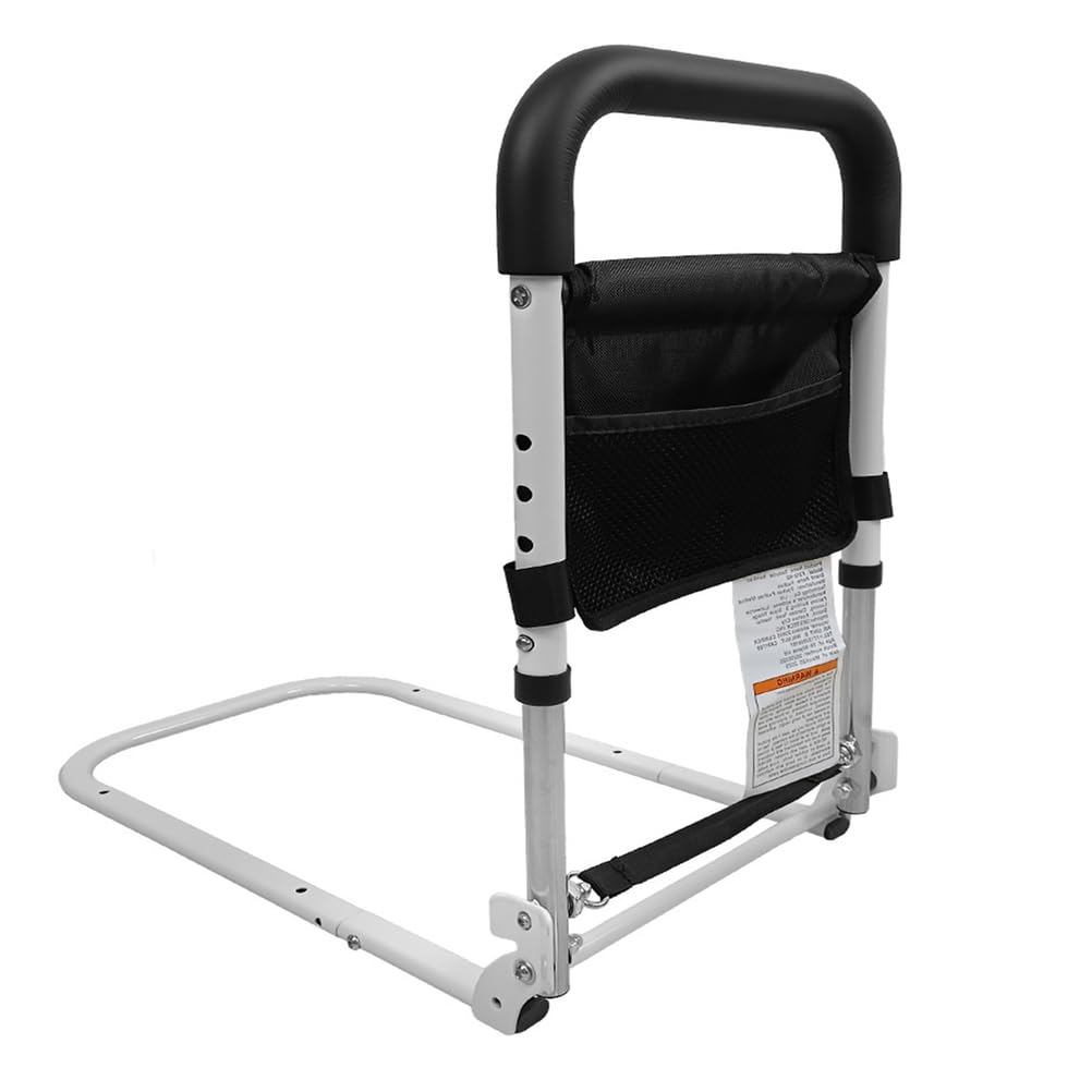 Rieles de Cama para Adultos Mayores, Altura Ajustable con Bolsa de Almacenamiento | barra de pasamanos de ayuda segura con sensor de movimiento, soporta 300 libras