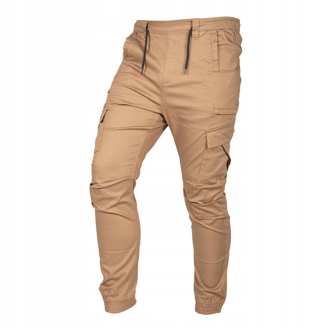 NEO TOOLS Pantalones cargo de algodón para hombre con bolsillos, pantalones de trabajo, chinos, tácticos, para exteriores, para caza, senderismo, pantalones de trabajo, elásticos, tallas XS-3XL