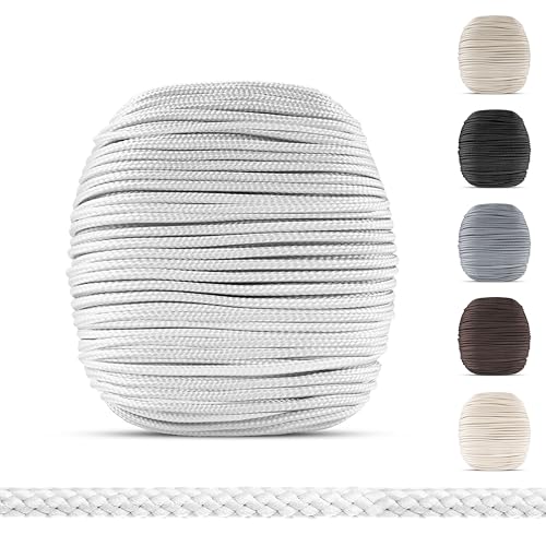 EFIXS Persiana de cuerda de 2,2 mm – gris – 10 – 25 metros – aquí: 10 metros – Cuerda de alta calidad – Cuerda de repuesto para persianas de madera, bambú y aluminio – Cordón de persianas de alta