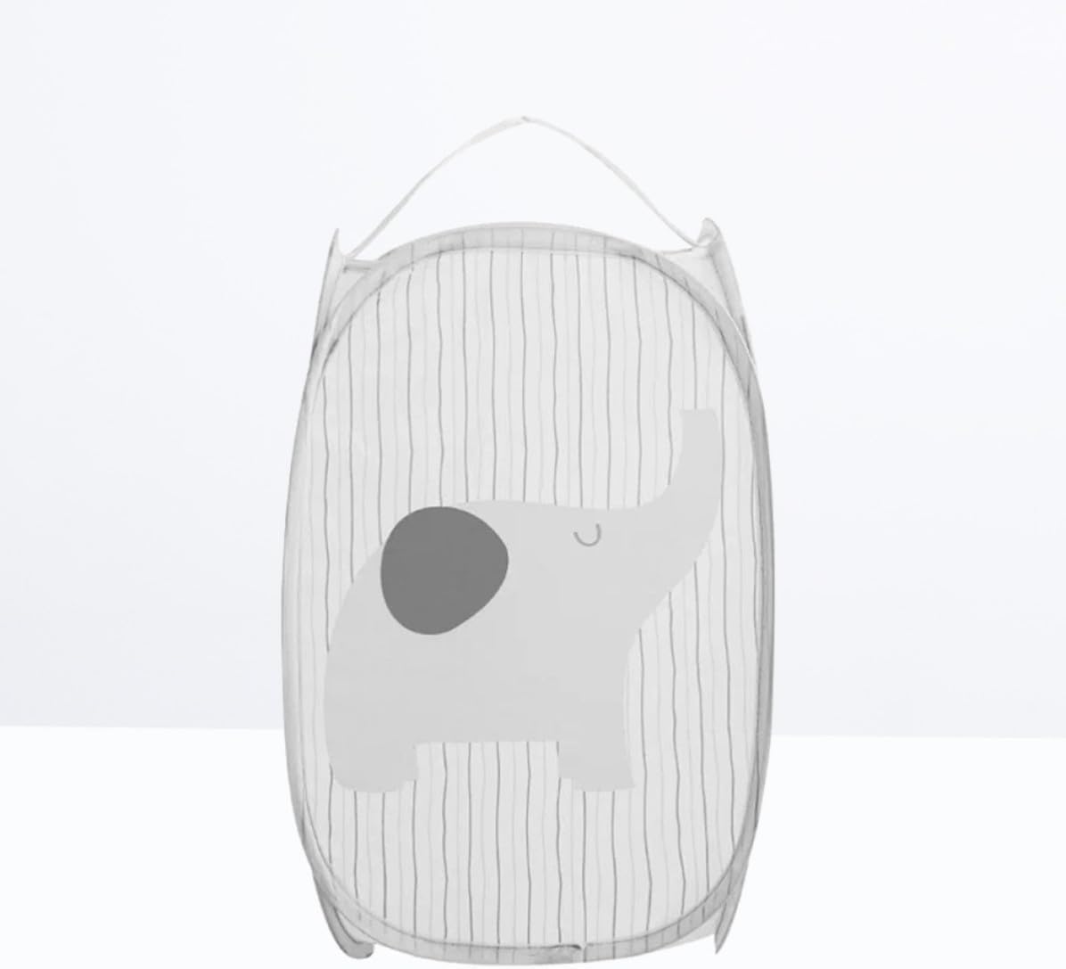 Foldable Pop-up Mesh Hamper with Side Pocket Laundry Basket