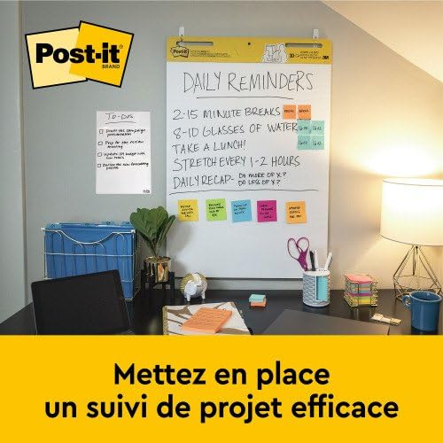 Post-It Super Sticky Recycled Bloc para Rotafolios, Pack Ahorro 2+1 GRATIS