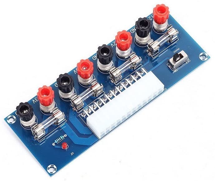 WWZMDiB XH-M229 24 Pin Benchtop Computer Power Board/Computer Chassis Power Supply Breakout Adapter ATX Transfer Board 3.3V 5V 12V