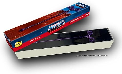Vista 2 de Factory Entertainment Maestros del Universo Skeletor Havoc Staff Escalado Prop Réplica Violeta Estándar