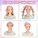 Ylpaprm 41PCS Deluxe Hair Styling Makeup Doll Head for Girl Kid, Pretend Play Doll with Hair Salon Toy Beauty Stylist with Crown Hairdryer Curling Iron Hairpins Powder Lipstick Kit Birthday 8+