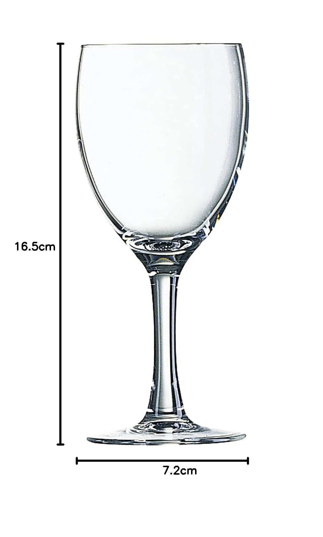 Arcoroc Elegance Rotweinkelch, Arc 37405, 245ml, ohne Füllstrich, 12 Stück