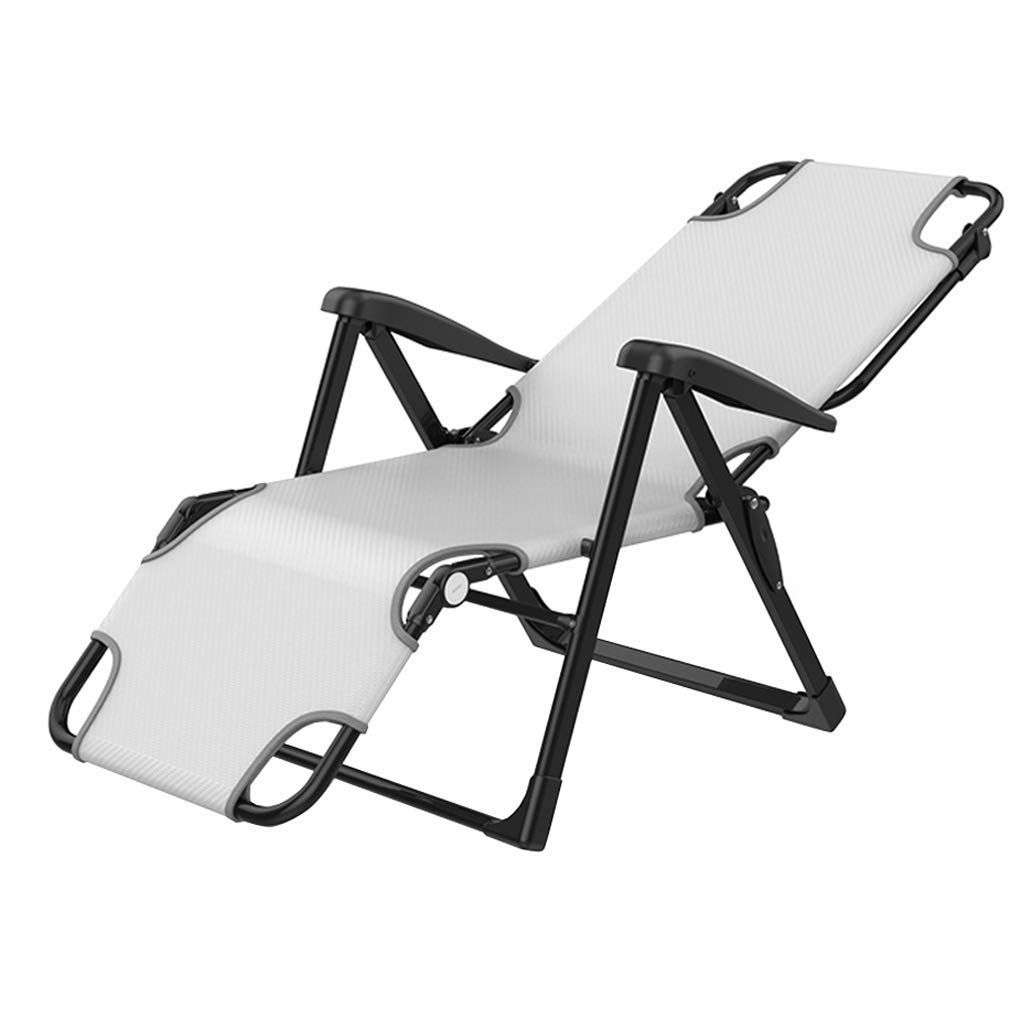 WOTZOV Heavy Duty Garden Chair Reclining | Oversized Folding Recliner For Adult | Portable Sun Lounger Deck Chairs Gravity Chairs Lay Flat, Gray Beautiful Scenery