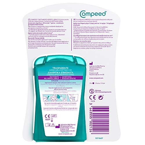 Compeed Herpes Pflaster, transparent, 15 Stück