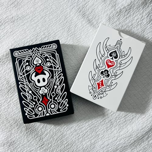 Naipes Hollow Knight tamaño póker 6x9 cm diseño blanco y negro miniatura 2