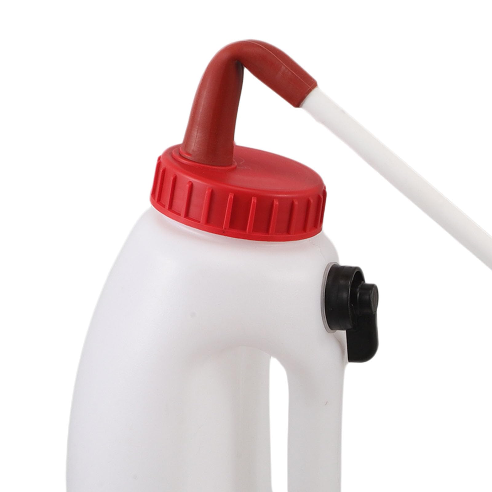 Kälber-Schlauchflaschen zur Fütterung: 4-Liter-Kälber-Trinkflasche – Welpen-Trinkgerät aus Kunststoff für kleine Neugeborene Tiere, Lamm, weiß