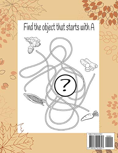 Thanksgiving Mazes Book: Fun Interactive and Activity Book Gift for Toddlers Pre-Schoolers and Kids