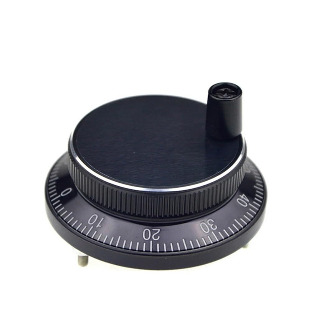 Pulser Handwheel 5V 60mm 80 100PPR Generatore manuale Volantino Macchina Encoder rotativo 4Pin 6Pin (Nero, 6Pin 5V - 100PPR)