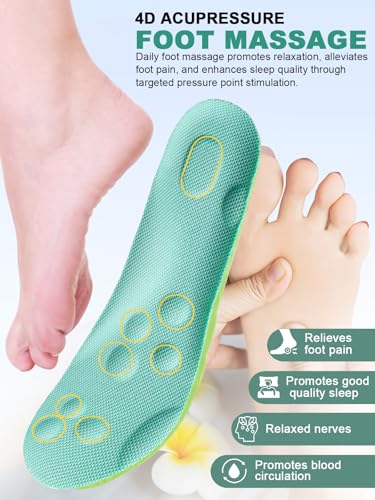 Image of 4D Cloud Insoles for Men and Women, Arch Support Insoles, Memory Foam Insoles, Shock Absorption and Cushioning Sports Shoe Insoles (Green, XL (Men 9-11 /Women 10-11)