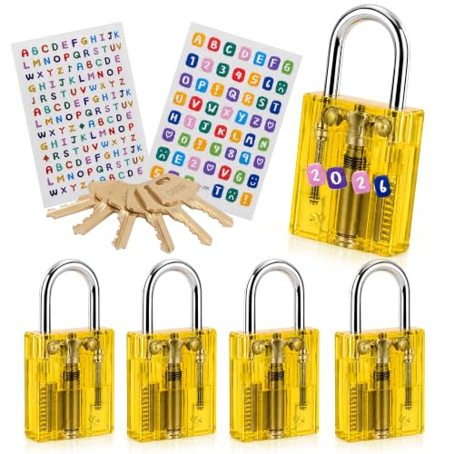 BOZZYS Transparent Padlock 5-Pack