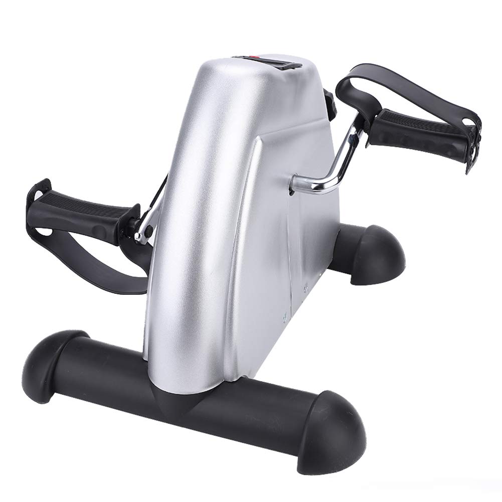 Mini Ejercitador Portátil con Monitor Digital Pedal Estacionario para Manos y Pies Entrenamiento Cardiopulmonar Rehabilitación Fisica