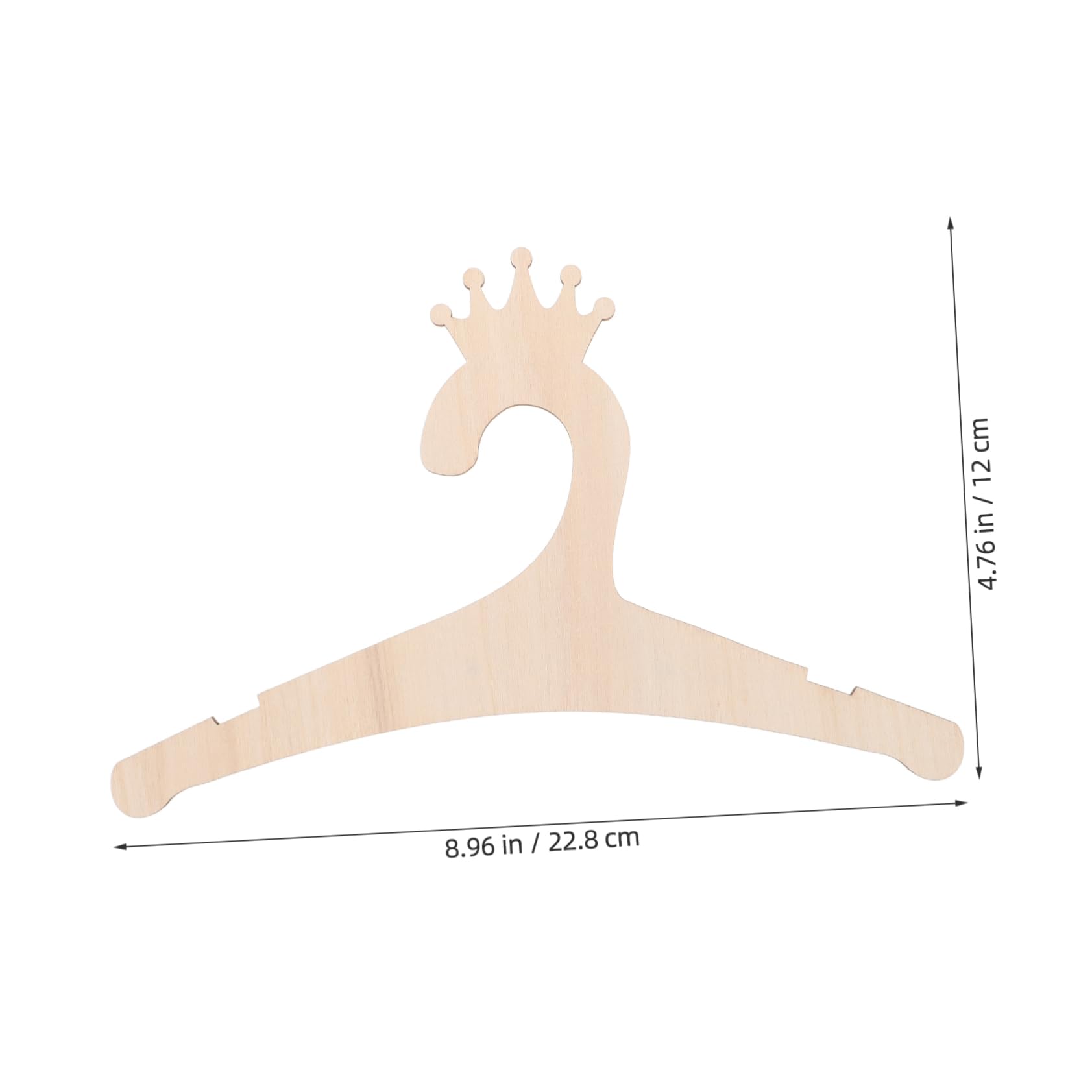 NAMOARLY DIY Wooden Baby Hangers Crown Design Boys and Girls Wooden Coat Hangers for Closet Storage Space-efficient
