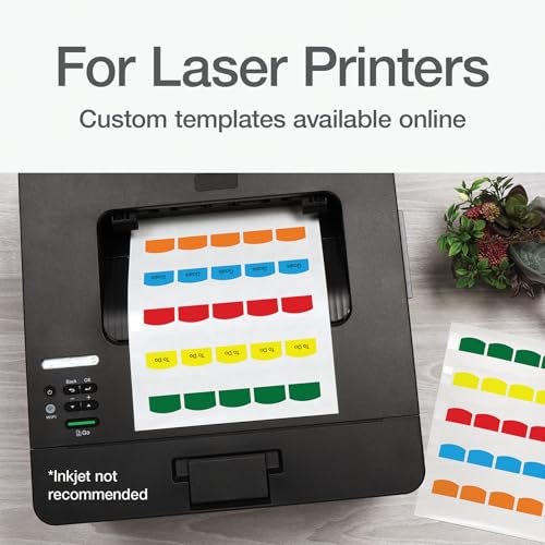 image for Redi-Tag Laser Printable Tabs, Permanent Index Tabs, Customizable Adhe