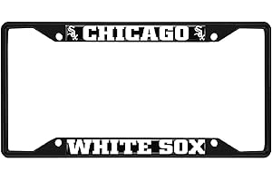 Fan Mats 31301: Authentic Chicago White Sox Metal License Plate Frame – Black Finish