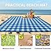 TigeJoy Extra Large Picnic Blanket Waterproof Foldable 80''x80'', Outdoor Picnic Mat Beach Blanket Sandproof for Park, Grass, Travel, Hiking, Camping Essentials, Gingham Picnic Blanket