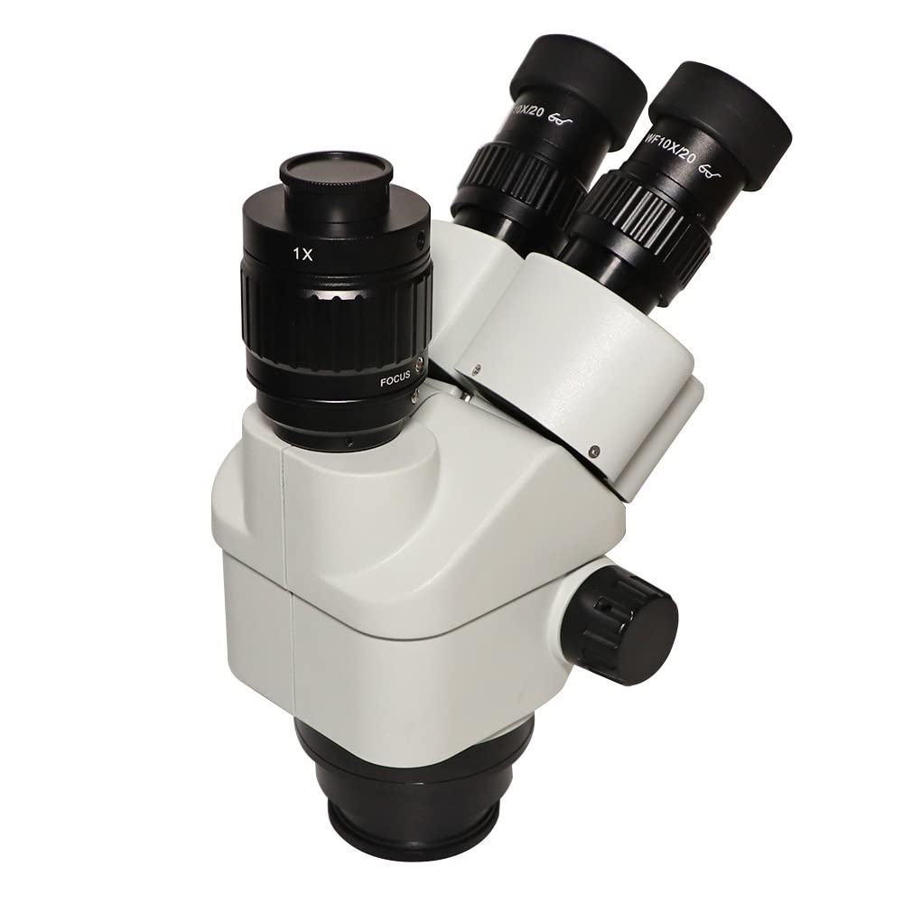 Części zamienne do mikroskopów laboratoryjnych trójokularowa głowica mikroskopu stereo z symulacyjnym ogniskopem ciągłym 7-45X + okulary Super Widefield WF10X/20 + kamera CTV H_D 1,0X