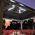 Sunjoy 11’ x 13’ Grayden Wood Gazebo, Outdoor Patio Solar Powered Hardtop Gazebo with One-Tier Metal Roof, LED Light and Ceiling Hook