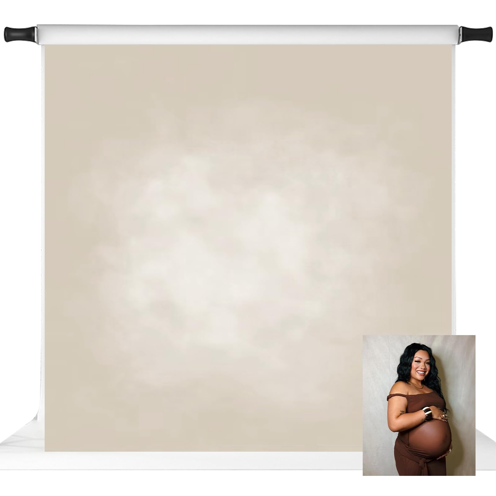 Kate Beige Photography Backdrops Abstract Photo Backdrop Poratrait Background for Photoshoot, 10x10ft