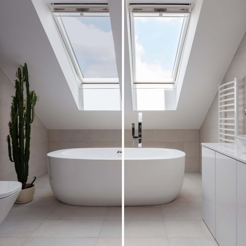 DIMEXACT - Film Anti Chaleur pour velux - Bleu Clair - 152 cm x 1 m - en Rouleau