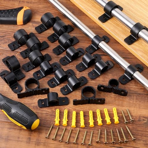 Image of 50 Pack 1 /2 Inch Pipe Supports Suspension Pex Pipe Clamp Tubing Supports with Screws for Pex, Copper, CPVC Pipe