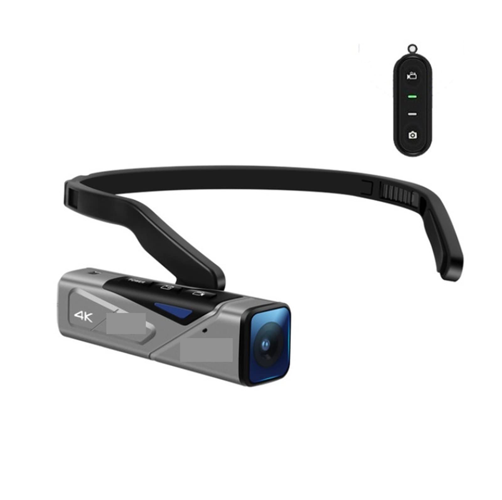CVFRDD Vlog Video Camera Head Mounted Wearable Camcorder 4K Mini FPV Digital Camara(64GB,EP7 with remote)