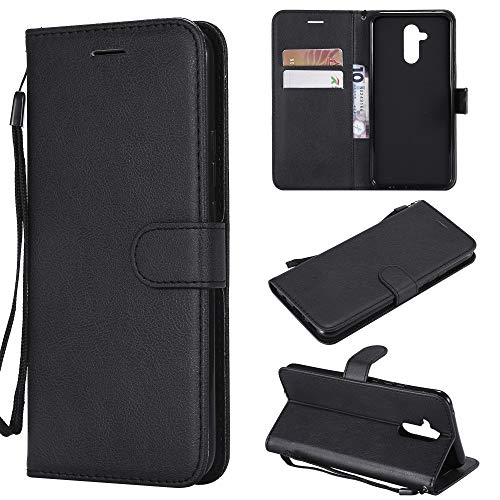 Custodia Compatibile con HUAWEI MATE 20 LITE (6.3) SNE-LX1 SNE-L21 SNE-AL00 COVER CASE STAND flip LIBRO GEL SILICONE protezione magnetica TPU ECO PELLE PORTAFOGLIO vano porta card (Nero)