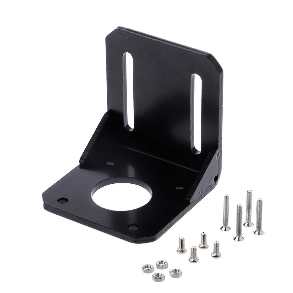 BIlinli Mounting Bracket Holder For Nema 17 Stepper Motor 3D Printer Black 42mm Alloy Steel