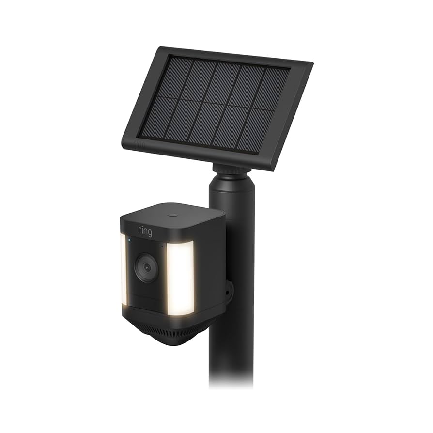 Ring Stick Up CamとSolar Panelのセット　おまけ付き Amazon.com : Ring Solar Panel for Stick Up Cam, Spotlight