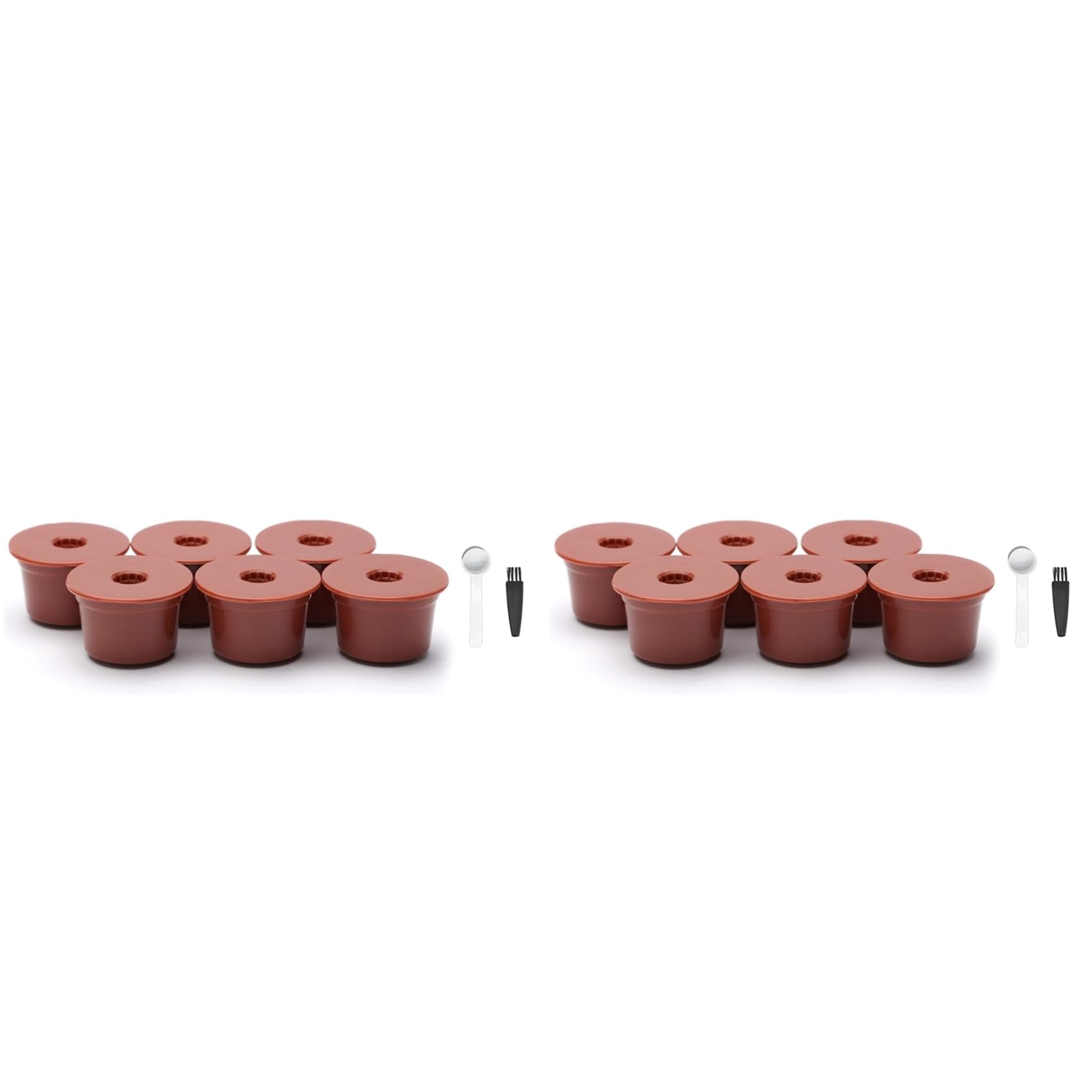 Hndhbfgrt 12PCS Reusable Coffee Filter Capsules for Caffitaly S21 S22 Refillable Food Grade Plastic Coffee Pods Refill Capsule