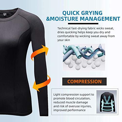 Sillictor Womens Theraml Base Layers Women Compression Sports Tops for Ski Running Hiking Cycling - Image 5