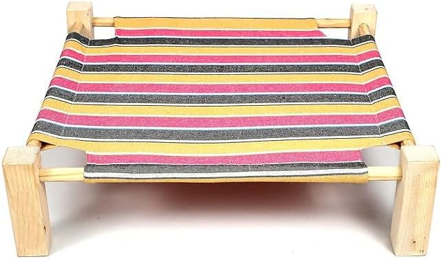 TEJ GIFTS Cat and Dog Hammock Bed - Wooden Elevated Cooling Pet Bed for Small Cats and Dogs (B0CQCBJFXG) Amazon Price History, Amazon Price Tracker