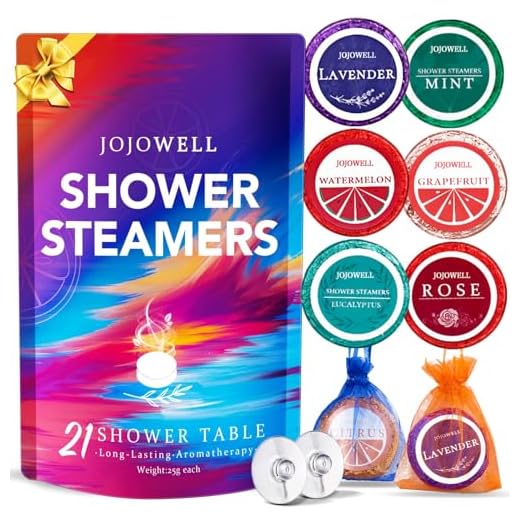 JoJowell Shower Steamers Aromatherapy - 21Pcs Shower Bombs Birthday Gifts for Women Essential Oil, Nasal Relief, Self Care Spa Gifts for Women, Gifts for Her, Wife, Mom Birthday Gifts