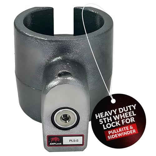 AMPLock - U-PLS-S Heavy Duty King Pin Locks for 5th Wheel - Pullrite/Sidewinder Style for - Anti Theft Trailer Hitch Lock, Patented Keyed Alike Commercial and Travel Trailer Hitch Locks with Keys