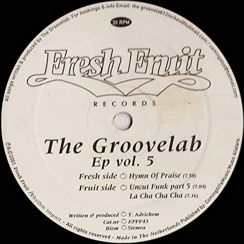 Groove Lab EP Vol. 5 Fresh Fruit Records EPFF 43 Groove Lab