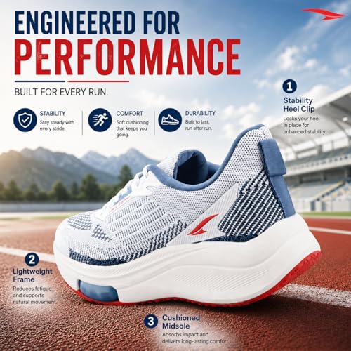 Image of ASIAN Titan-16 Men's Running Shoes | Lightweight Knit Mesh Upper | Breathable Airflow Design | EVA Grip Sole Comfortable Daily Use