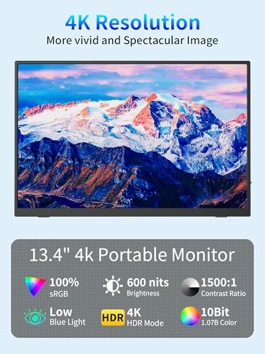 Image of MAGICRAVEN Portable Monitor, USB-C & HDMI Laptop Screen Extender,Second Display for Console with Built-in Speakers, Works with PS5, Xbox, Switch, Ideal for Travel, Home & Office - 13.3 inch