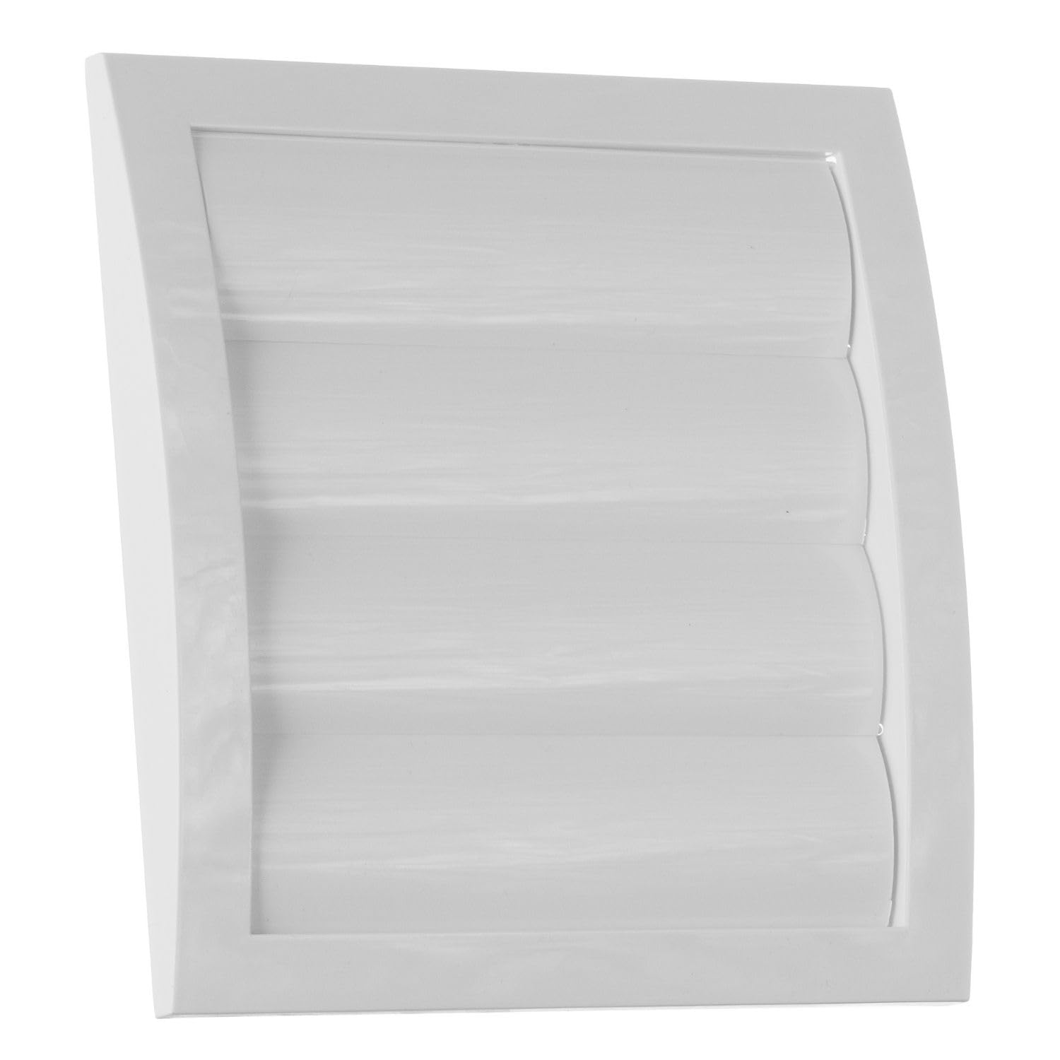 Steinberg14 White 150mm / 6'' Plastic Gravity Grille - Ducting Air Ventilation Cover with Round Spigot and Non-Return Gravity Shutters
