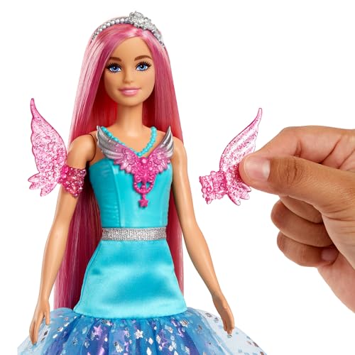 Barbie Muñeca Malibú Hada de Un Toque de Magia con accesorios y pelo rosa 5