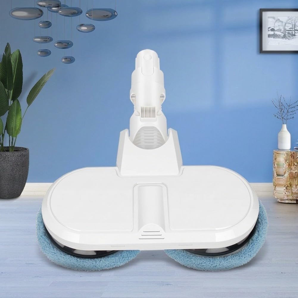 Cabezal de fregona para aspiradora Dreame V8 V9B V10 V11, accesorio eléctrico de microfibra, almohadilla de repuesto lavable para limpieza de suelos duros, color blanco
