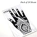 XMASIR Henna Tattoo Stencil Kit/Temporary Tattoo Template Set of 20 Sheets, Indian Arabian Tattoo Stickers Mehndi Stencils for Hand Body Art