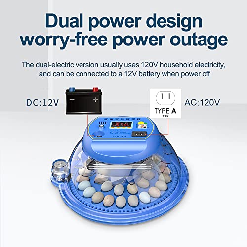 8-33 Eggs Incubator for Hatching Eggs, Double Egg Trays Incubator with