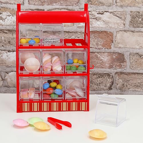 Cepewa Süssigkeitenspender Retro Süßigkeitenautomat mit Zange Weingummi Spender 50er Jahre Fruchtgummi Jellybeans Theke